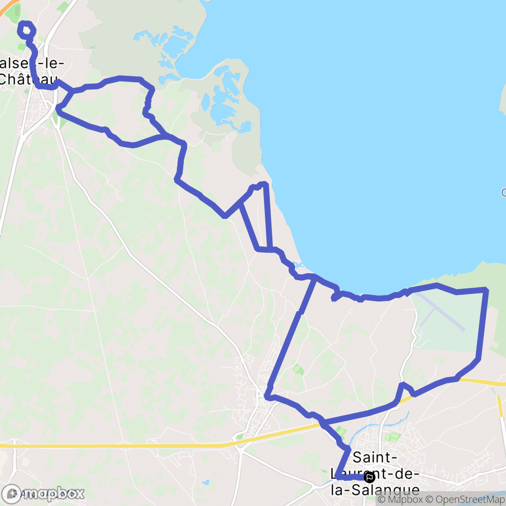 Saint-Laurent-de-la-Salanque : carte du parcours de randonnée - France
