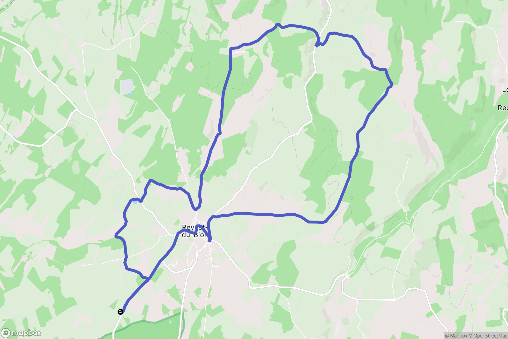 Revest-du-Bion : carte du parcours de randonnée - France