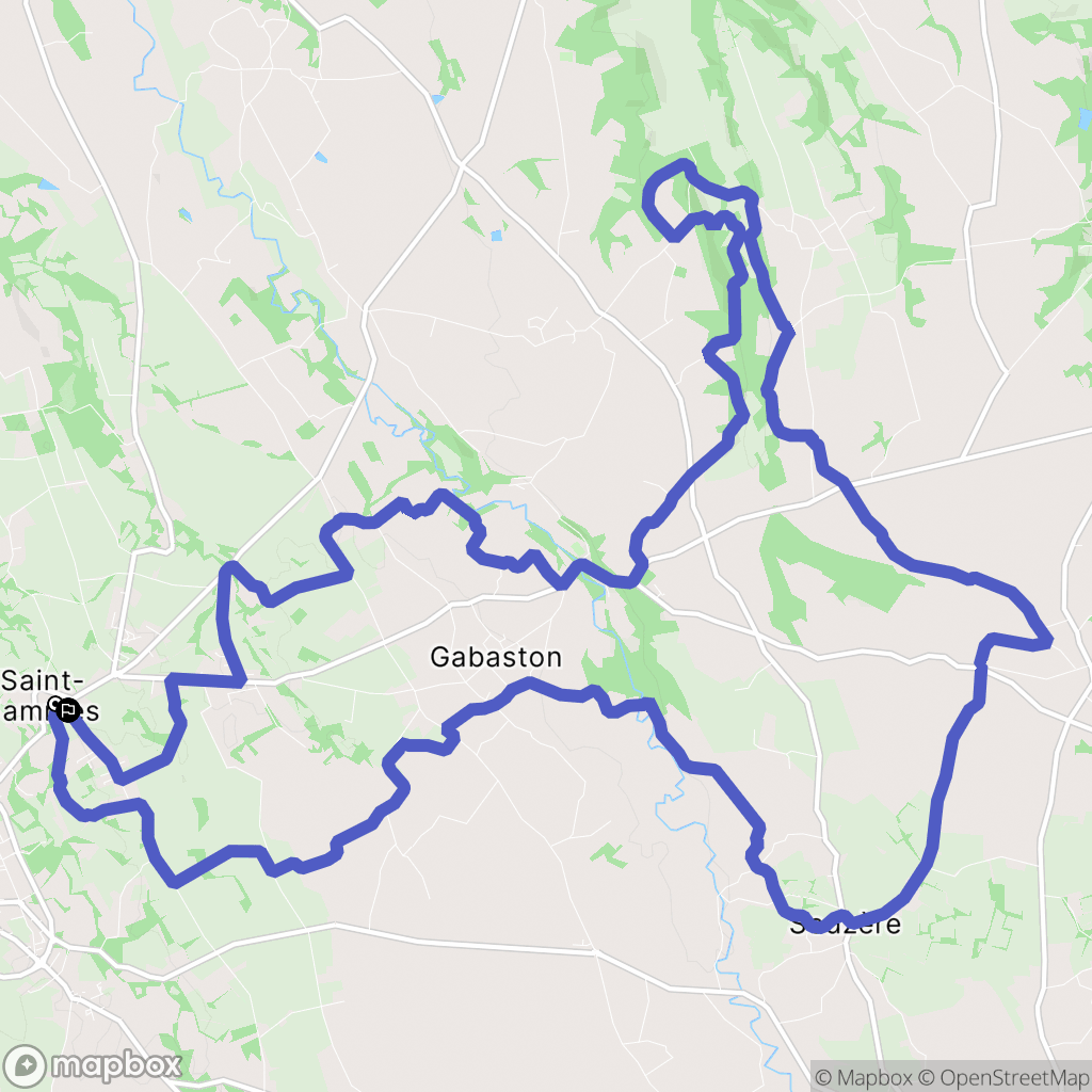 Saint-Jammes : carte du parcours de randonnée - France