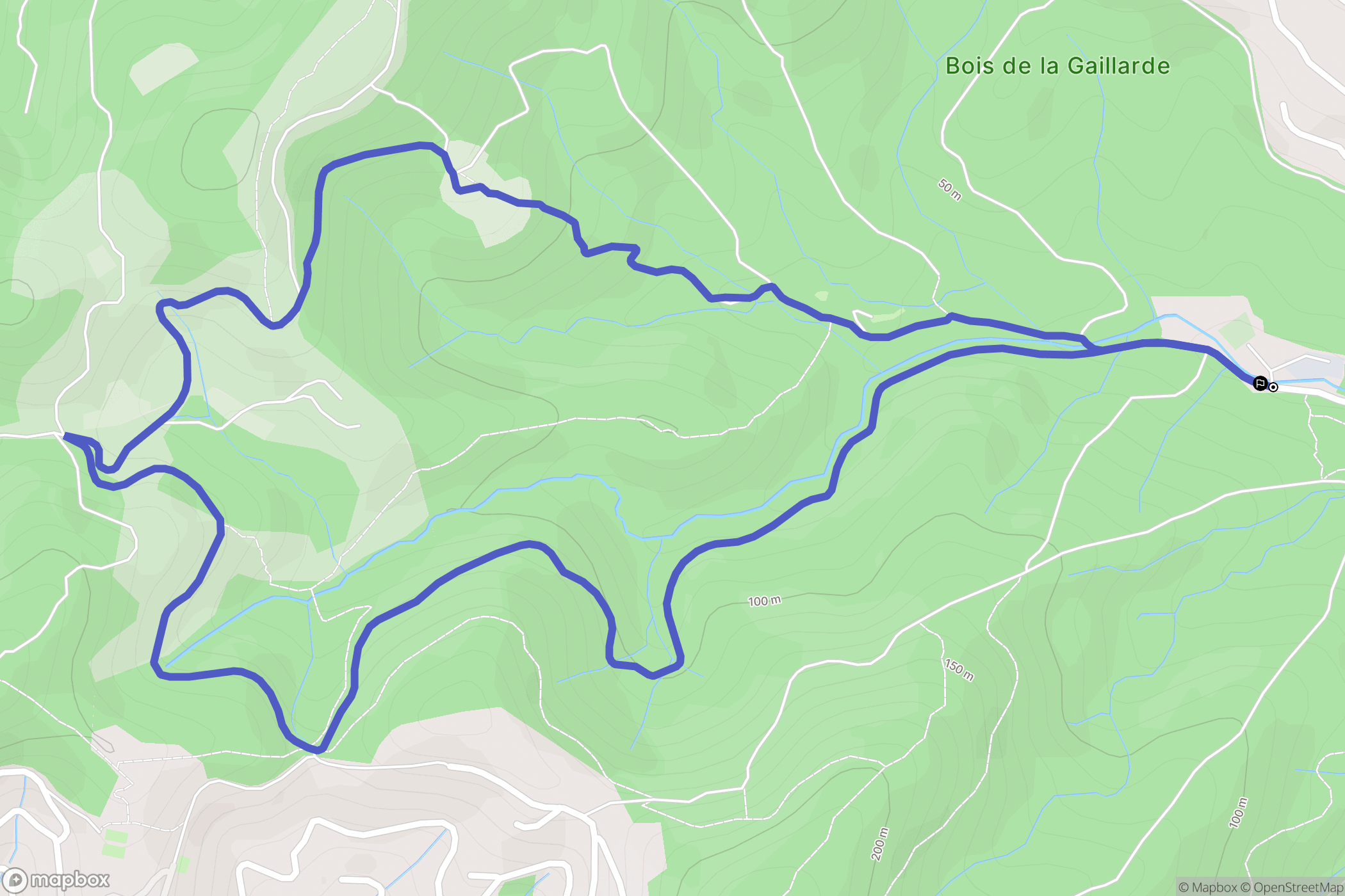 Roquebrune-sur-Argens : carte du parcours de randonnée - France