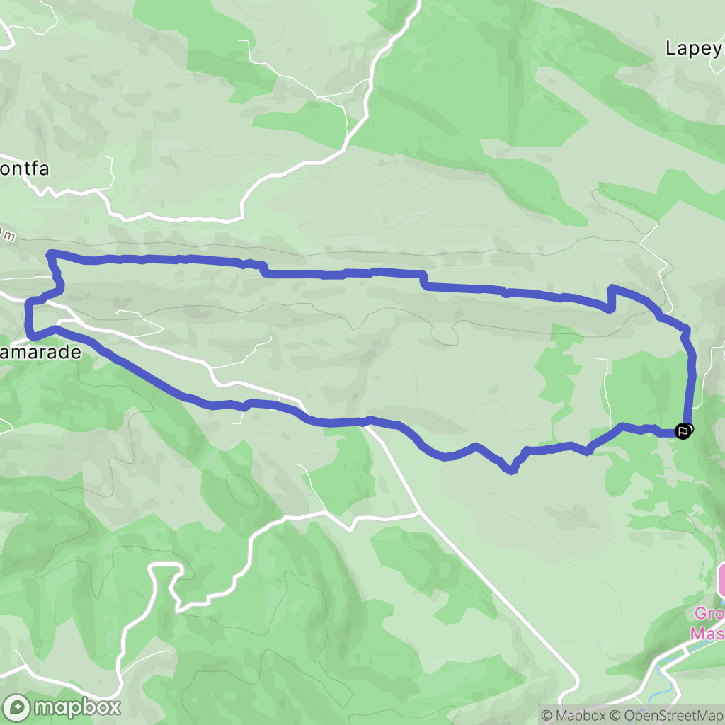 Le Mas-d'Azil : carte du parcours de randonnée - France