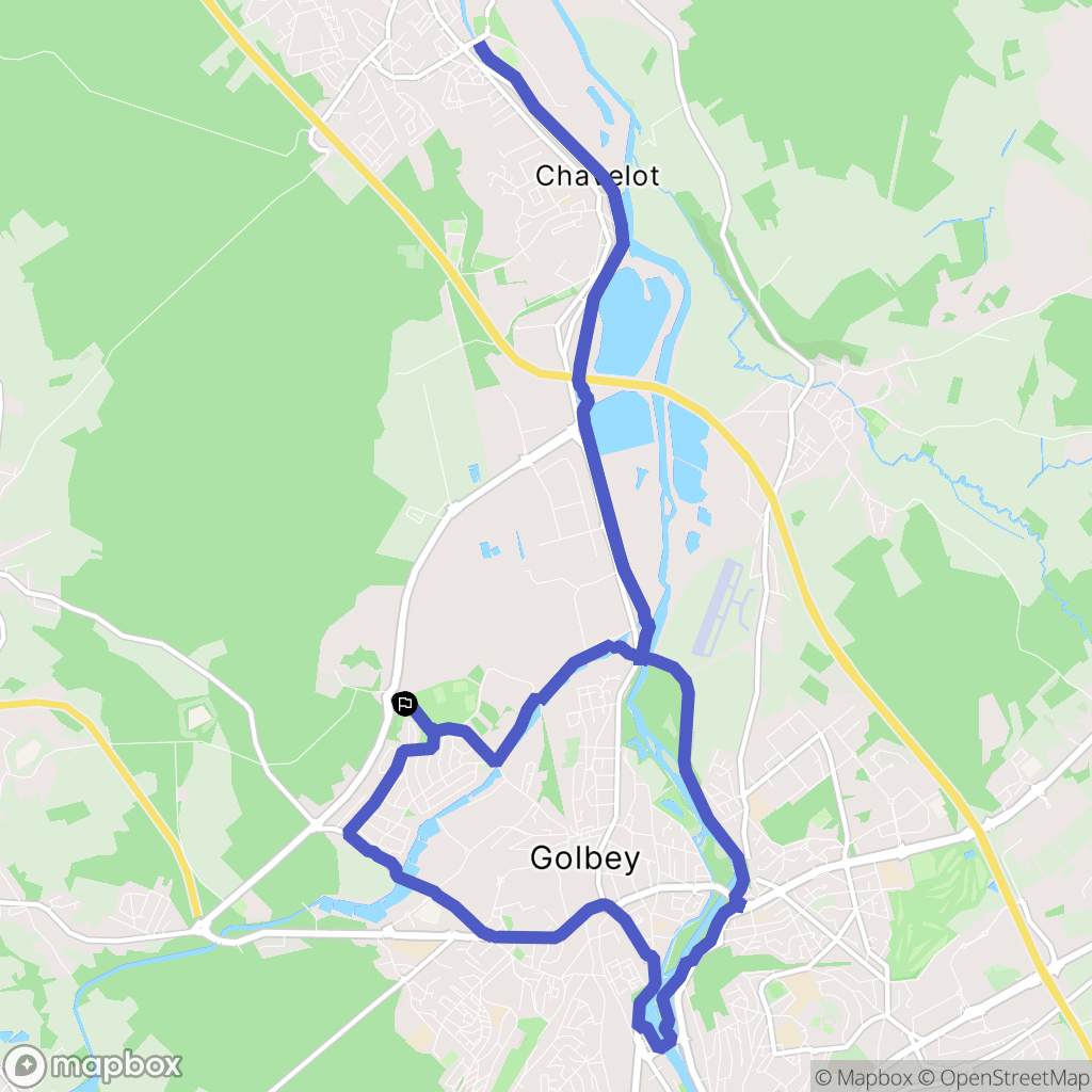 Golbey : carte du parcours de randonnée - France