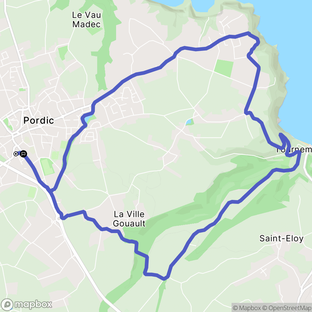 Pordic : carte du parcours de randonnée - France