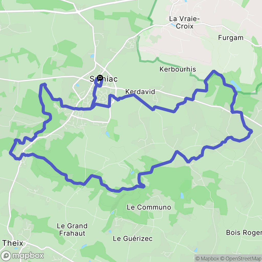 Sulniac : carte du parcours de randonnée - France