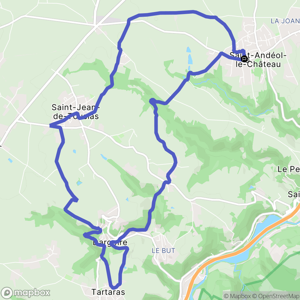 Beauvallon : carte du parcours de randonnée - France