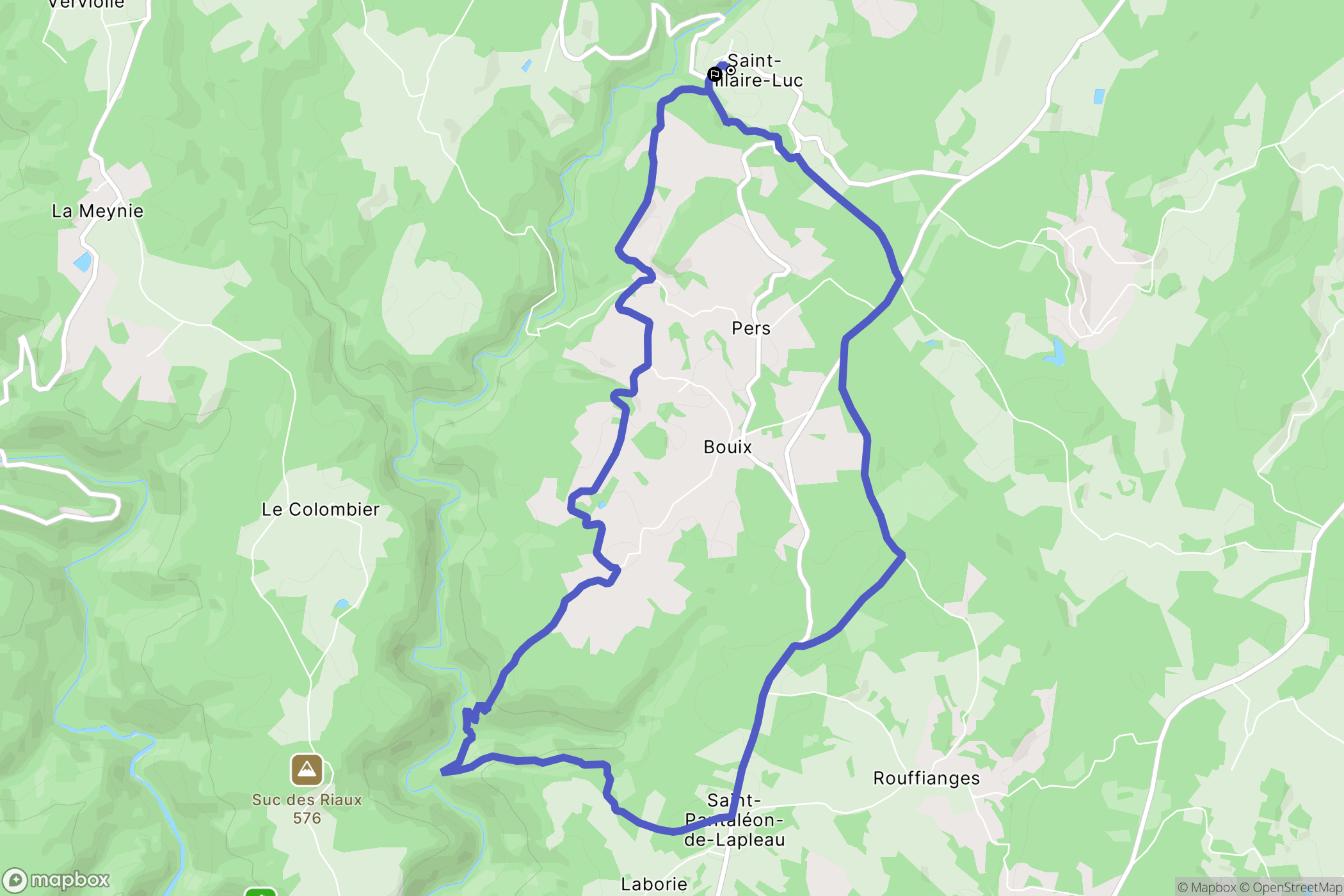 Saint-Hilaire-Luc : carte du parcours de randonnée - France