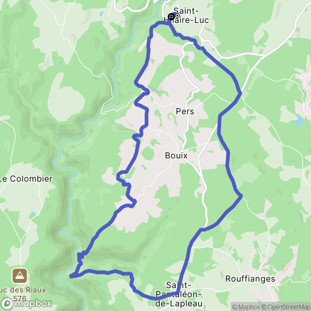 Saint-Hilaire-Luc : carte du parcours de randonnée - France