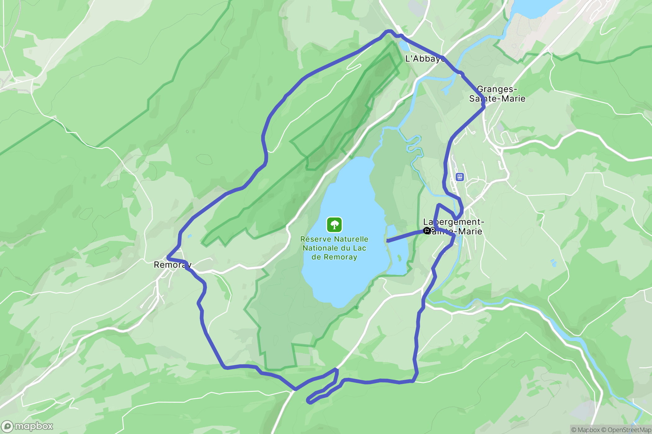 Labergement-Sainte-Marie : carte du parcours de randonnée - France