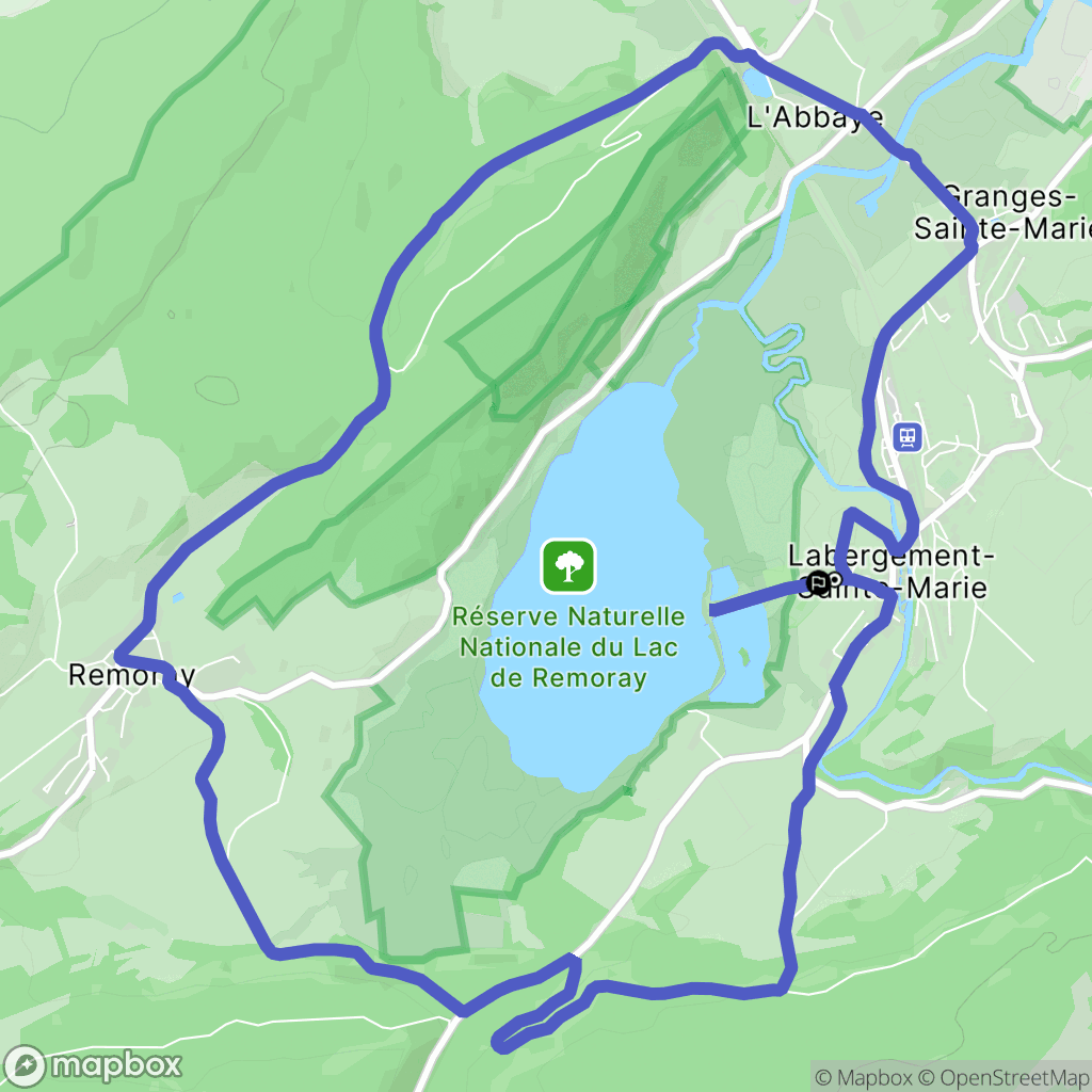 Labergement-Sainte-Marie : carte du parcours de randonnée - France