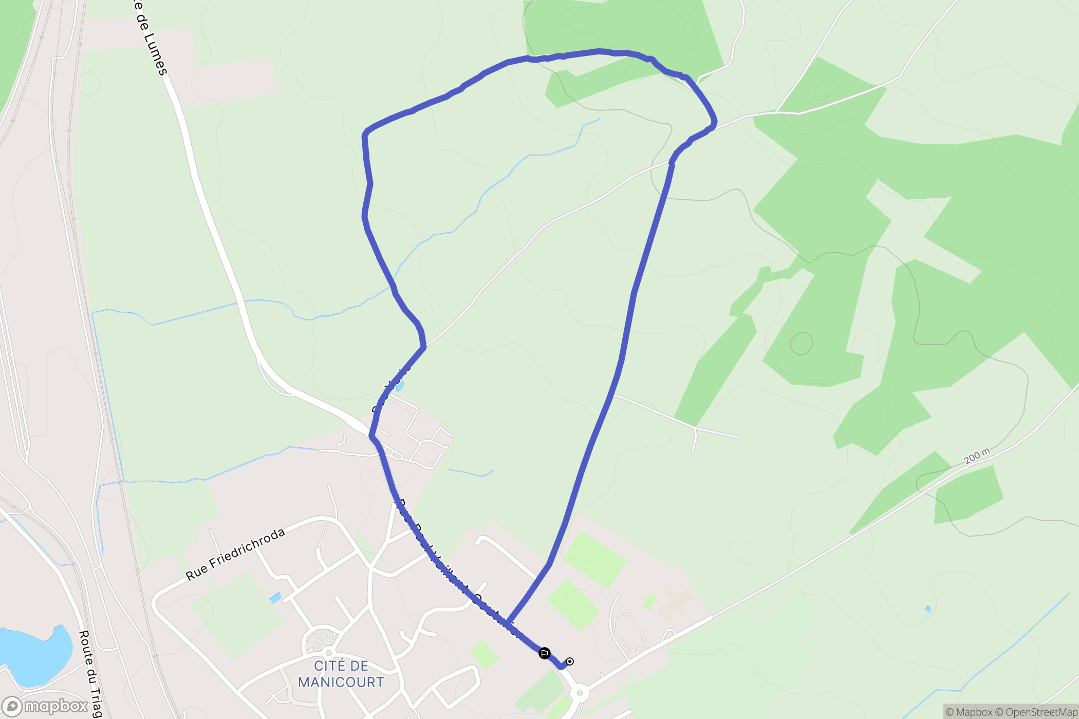 Nouvion-sur-Meuse : carte du parcours de randonnée - France