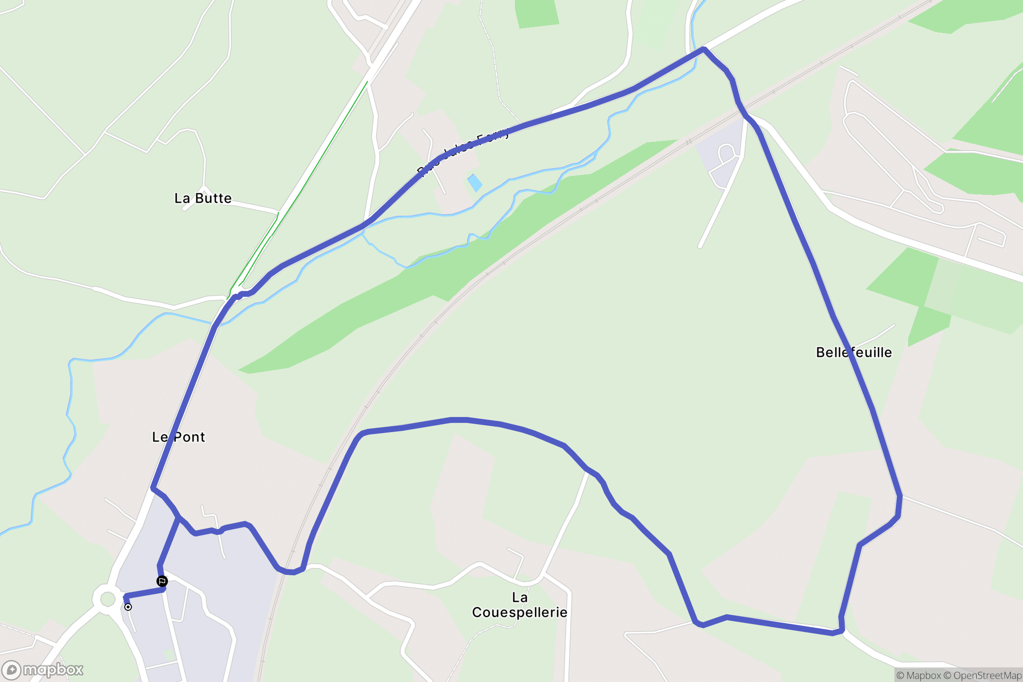 Martinvast : carte du parcours de randonnée - France