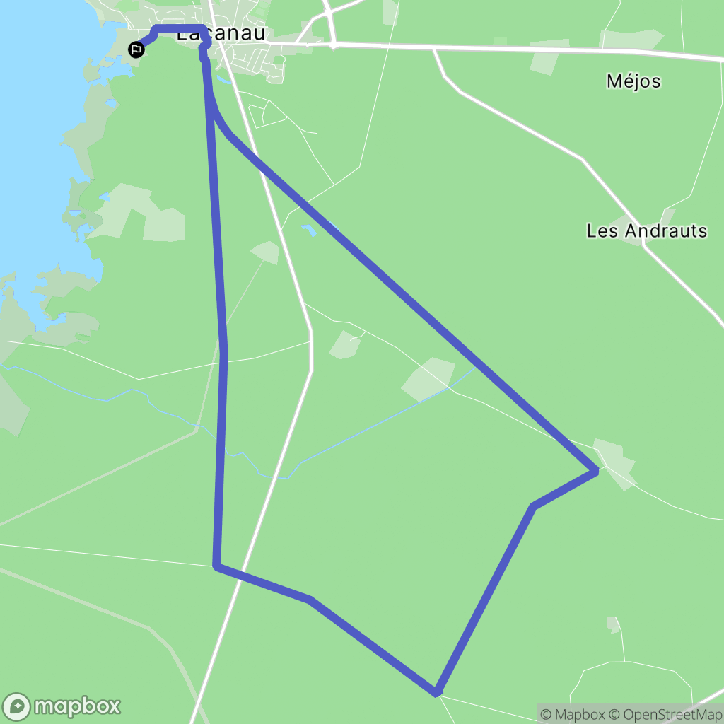 Lacanau : carte du parcours de randonnée - France