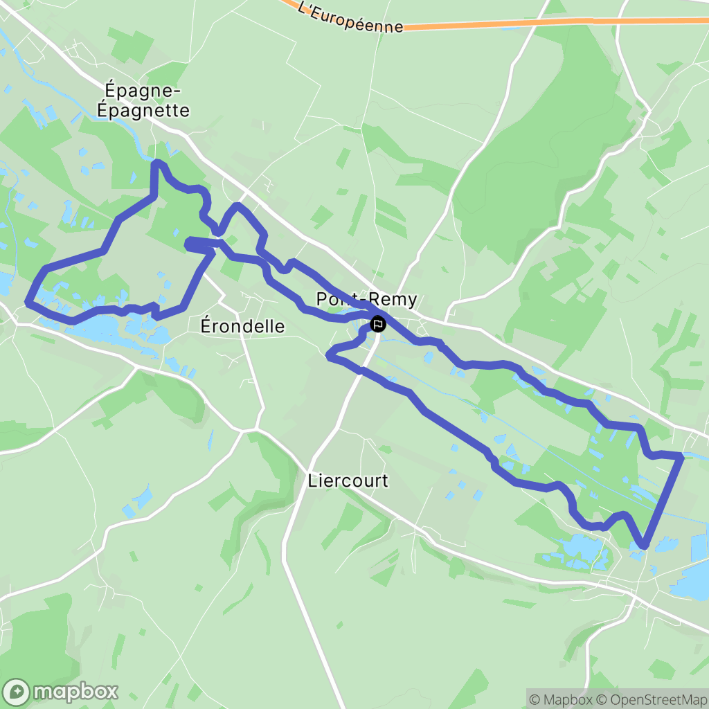 Pont-Remy : carte du parcours de randonnée - France