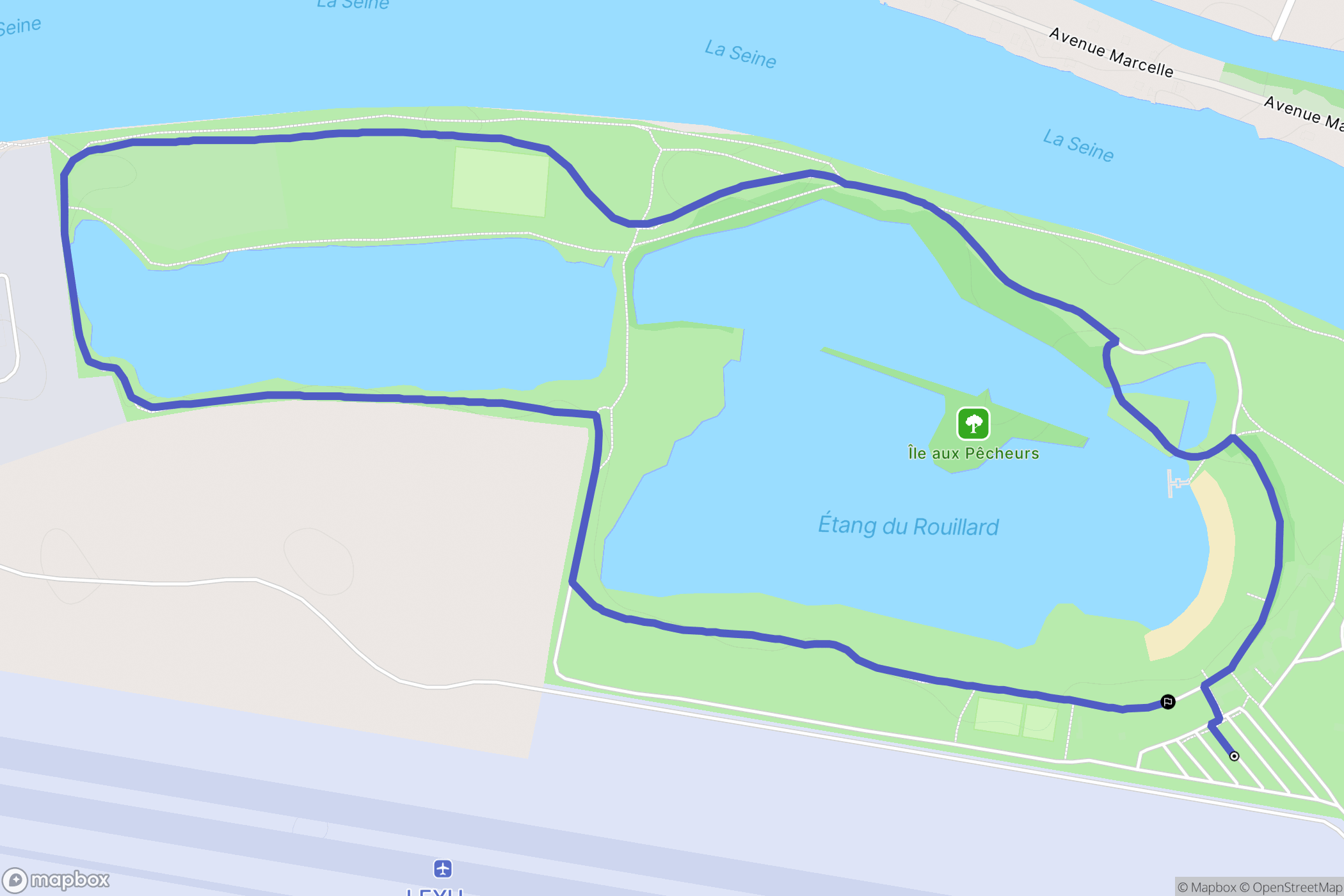 Verneuil-sur-Seine : carte du parcours de randonnée - France