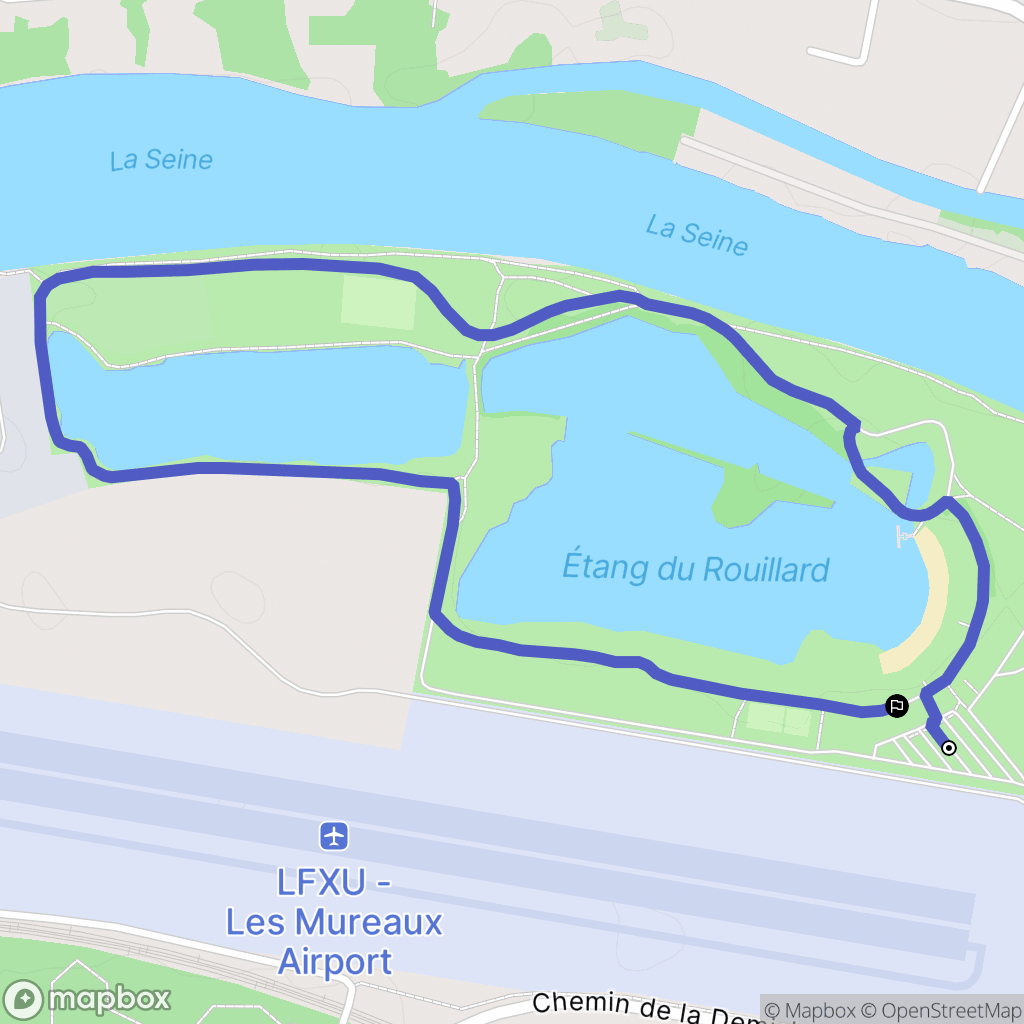 Verneuil-sur-Seine : carte du parcours de randonnée - France