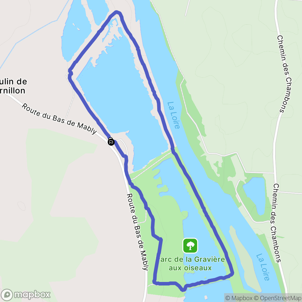 Mably : carte du parcours de randonnée - France