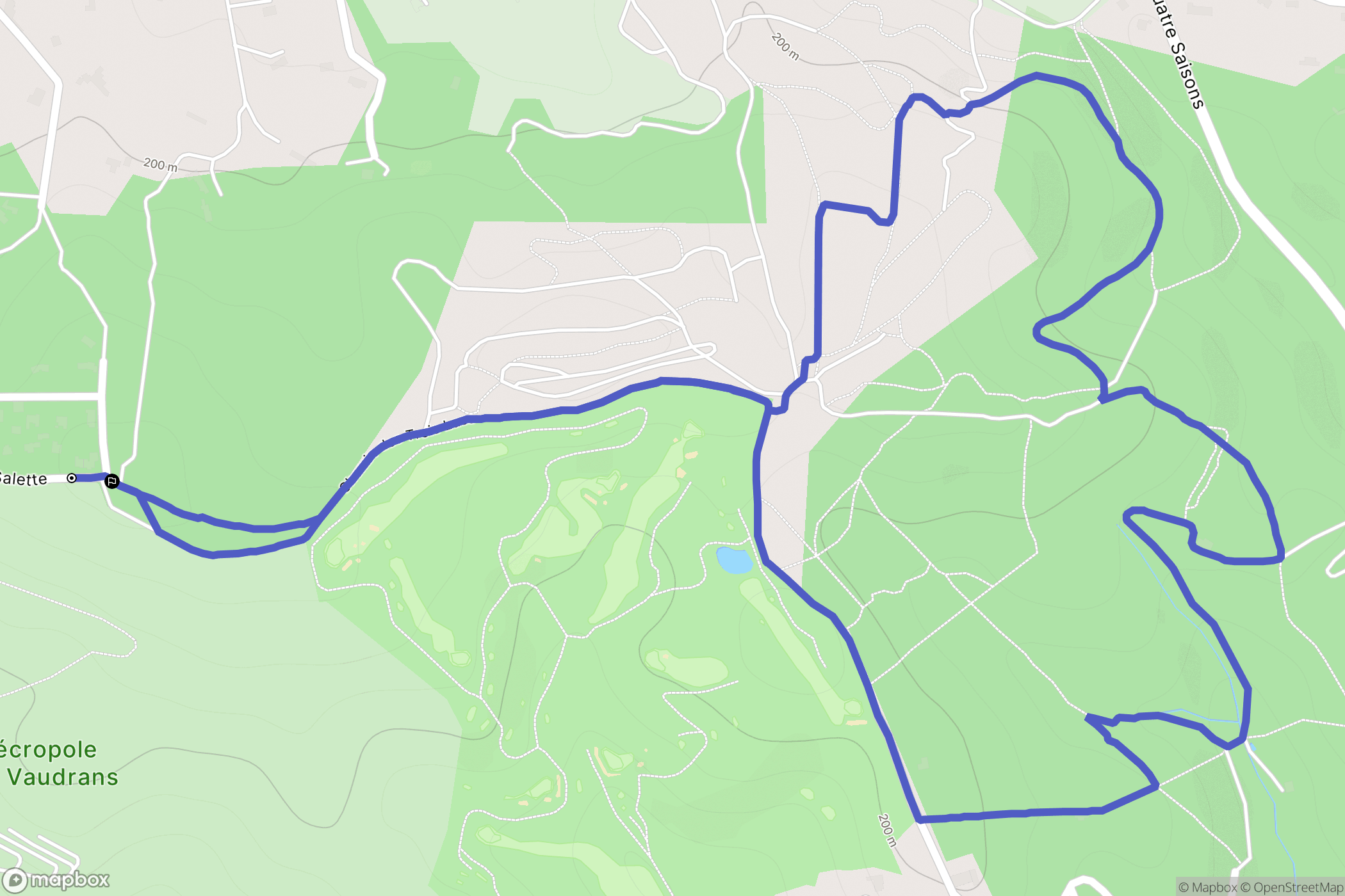 Allauch : carte du parcours de randonnée - France