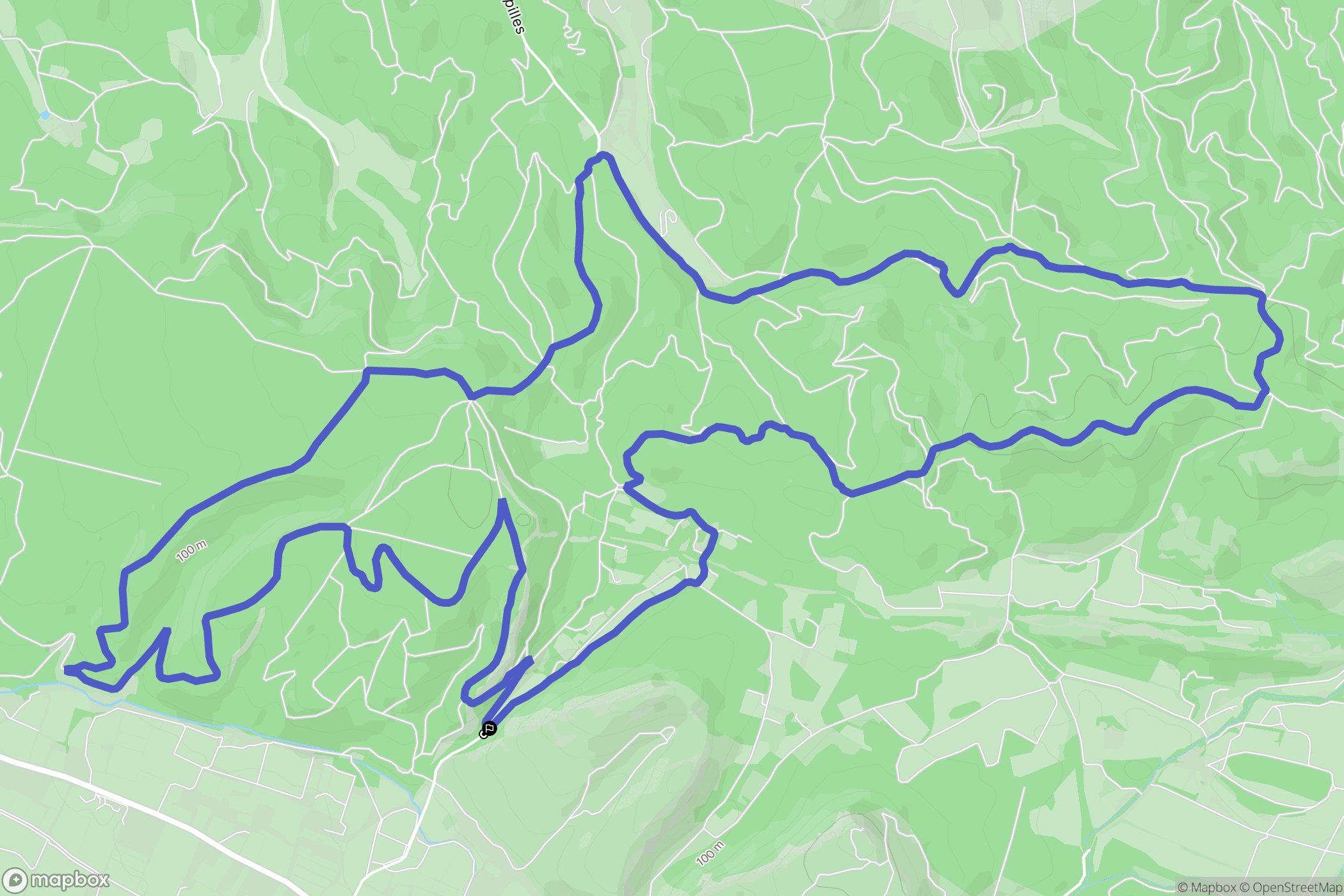 Fontvieille : carte du parcours de randonnée - France