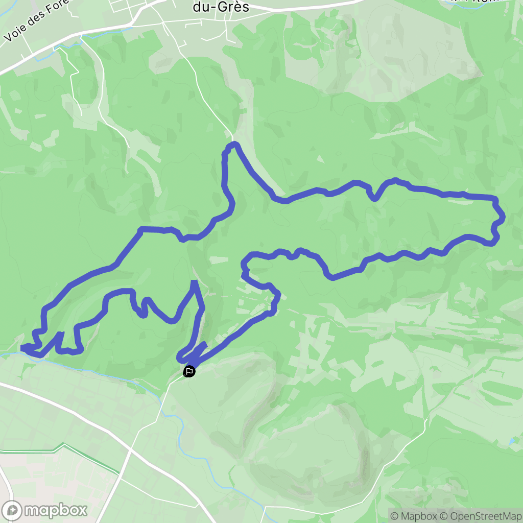 Fontvieille : carte du parcours de randonnée - France