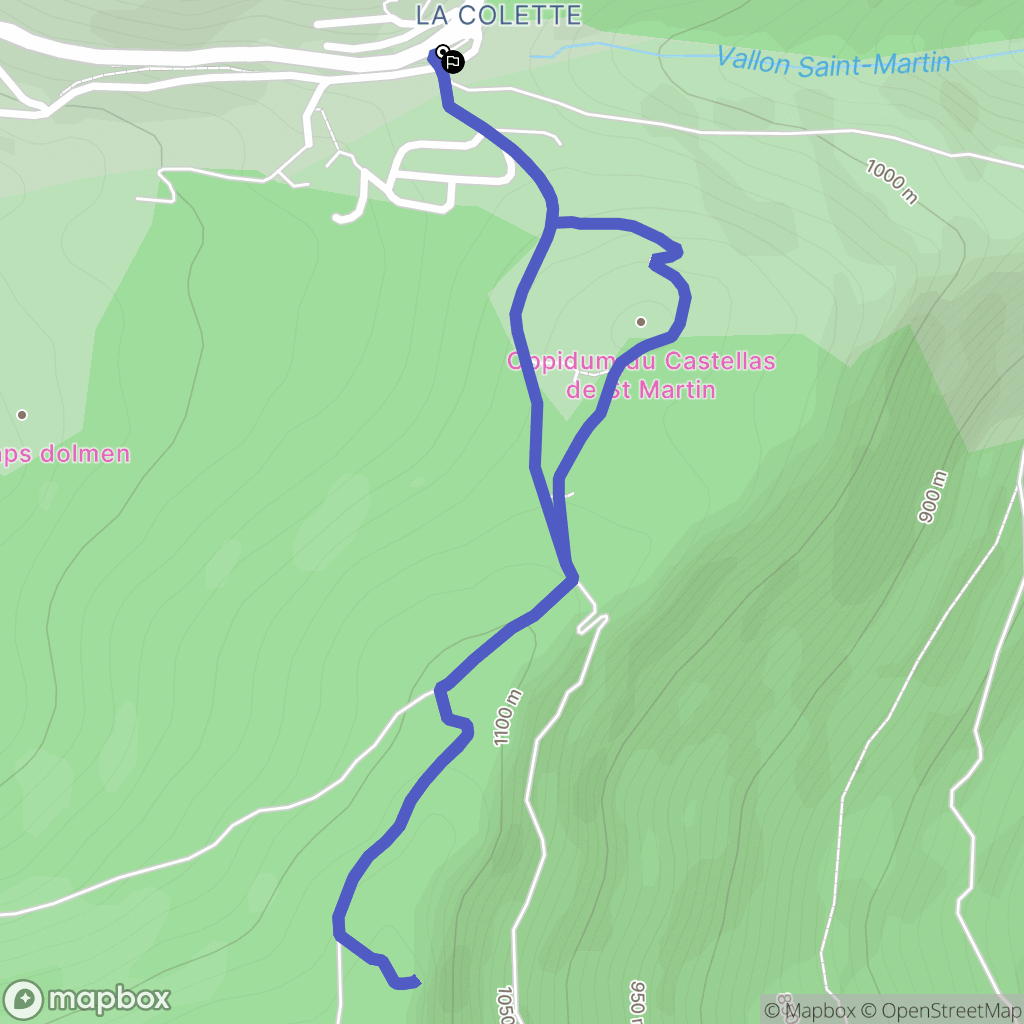 Escragnolles : carte du parcours de randonnée - France