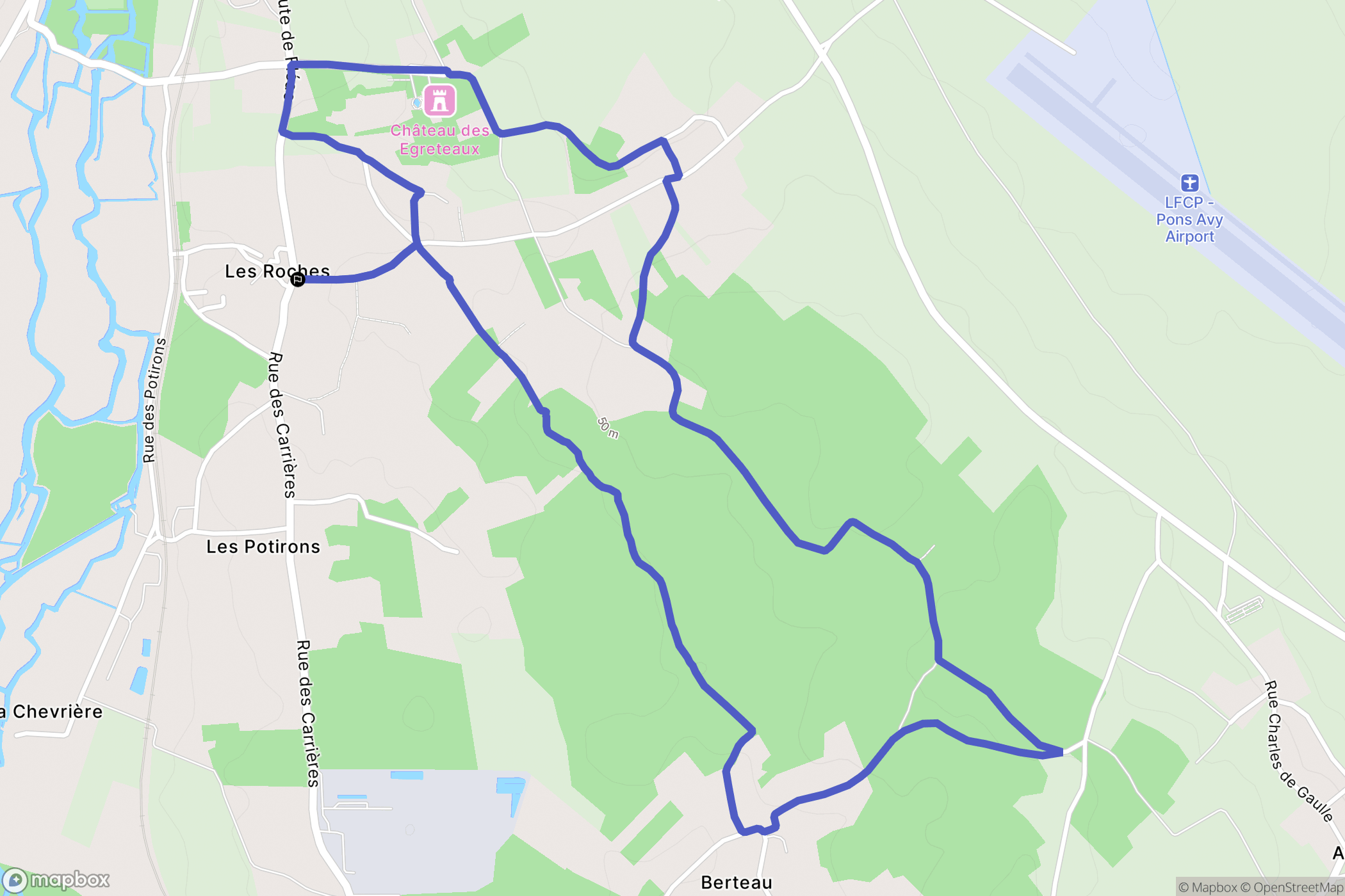 Avy : carte du parcours de randonnée - France