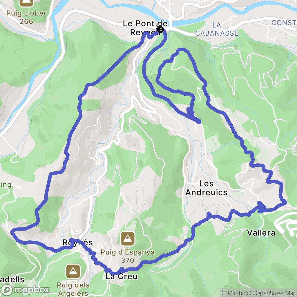 Reynes : carte du parcours de randonnée - France