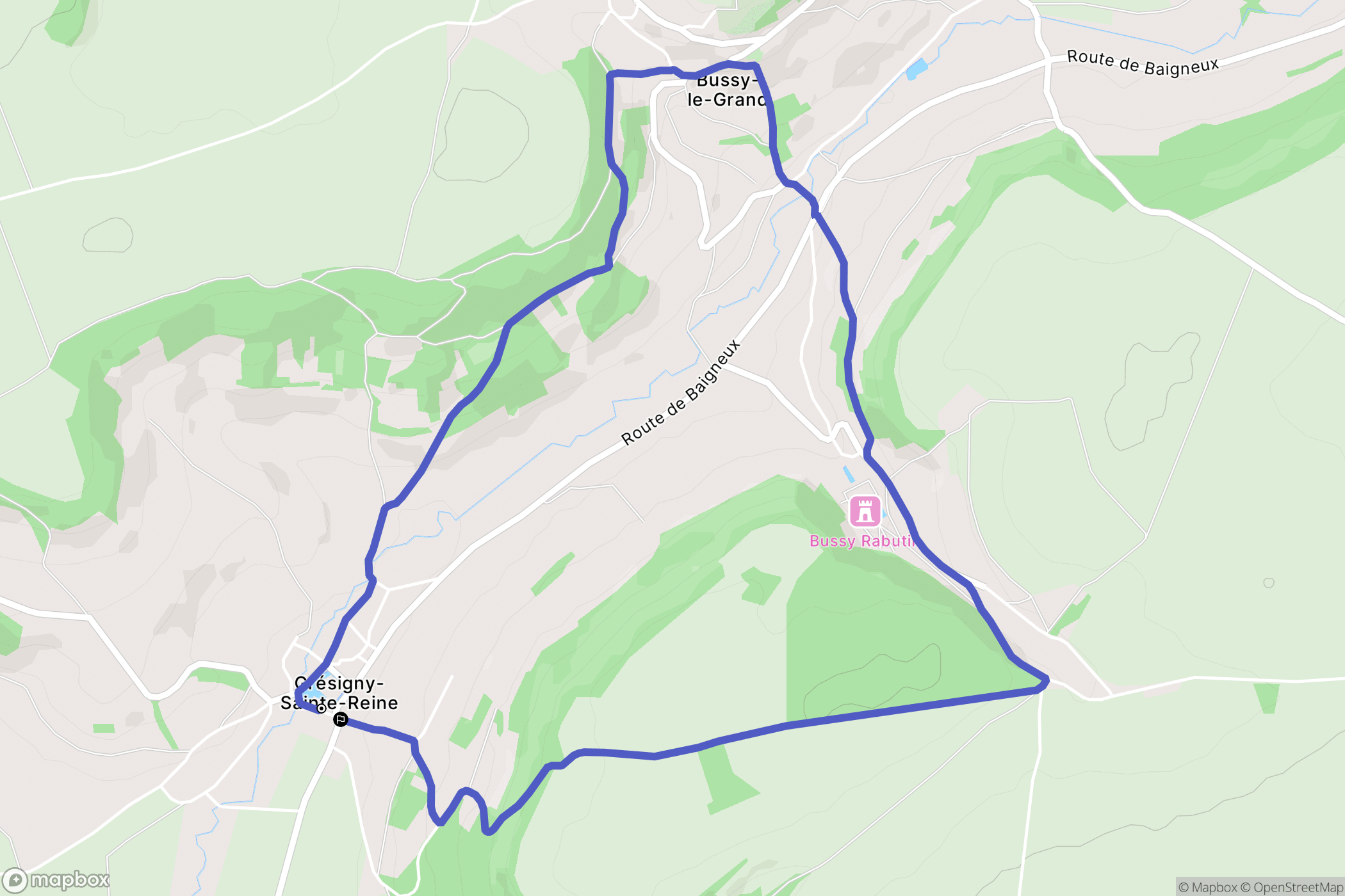 Grésigny-Sainte-Reine : carte du parcours de randonnée - France