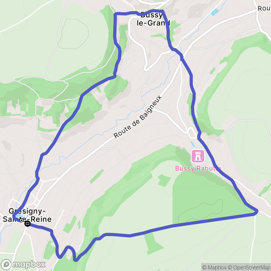 Grésigny-Sainte-Reine : carte du parcours de randonnée - France