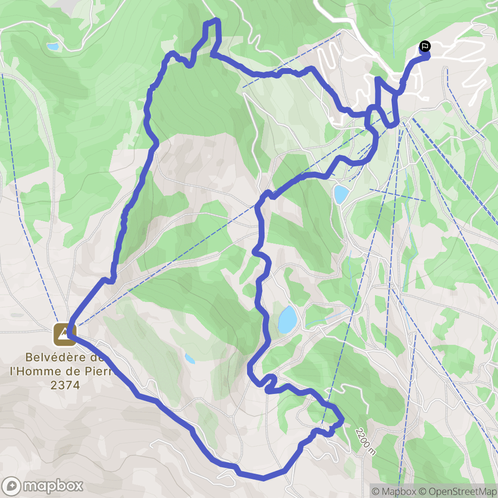 Risoul : carte du parcours de randonnée - France