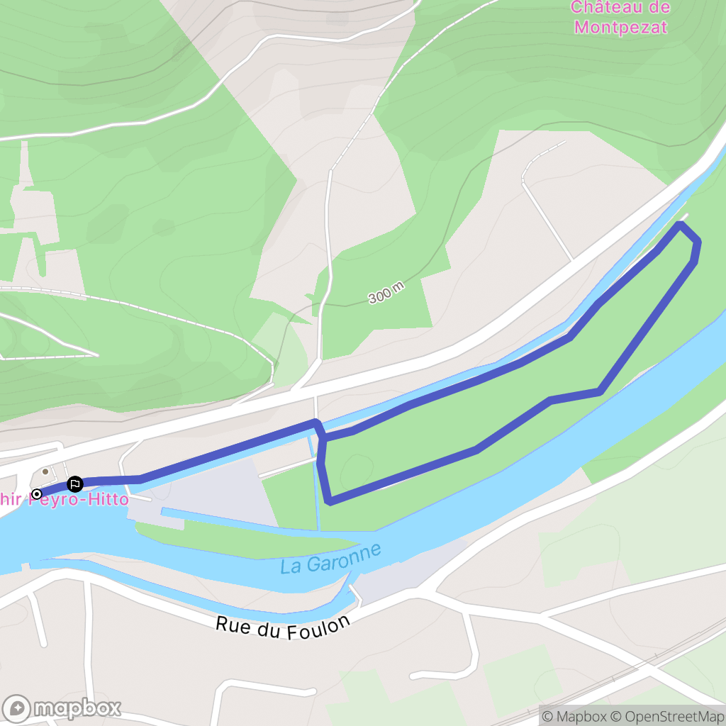 Saint-Martory : carte du parcours de randonnée - France