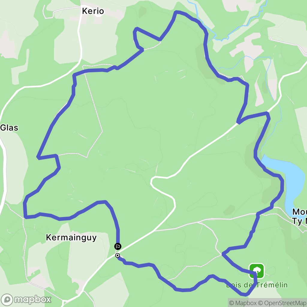 Inzinzac-Lochrist : carte du parcours de randonnée - France