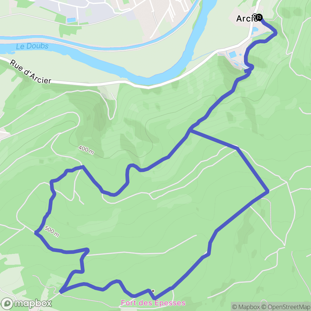 Vaire : carte du parcours de randonnée - France