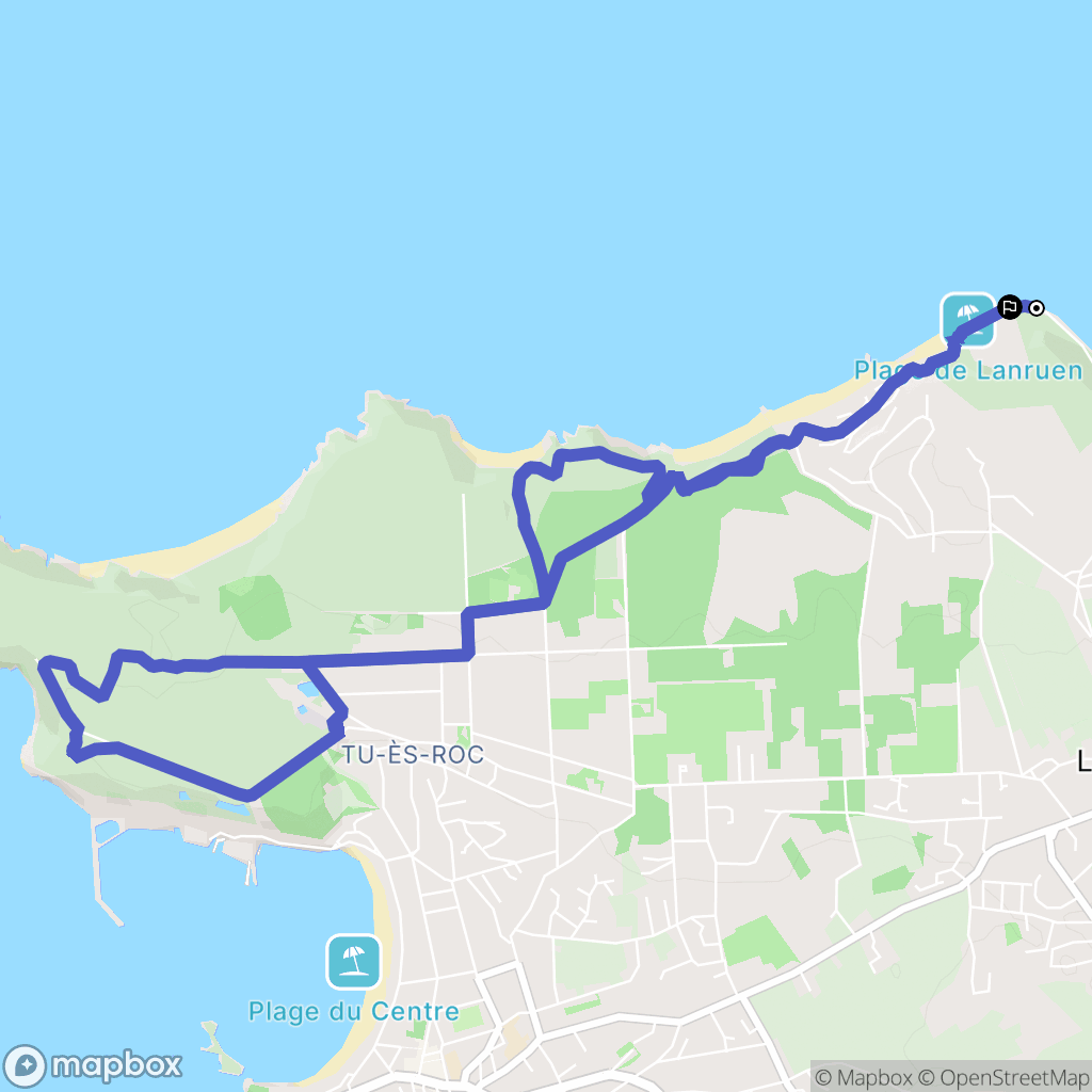 Erquy : carte du parcours de randonnée - France