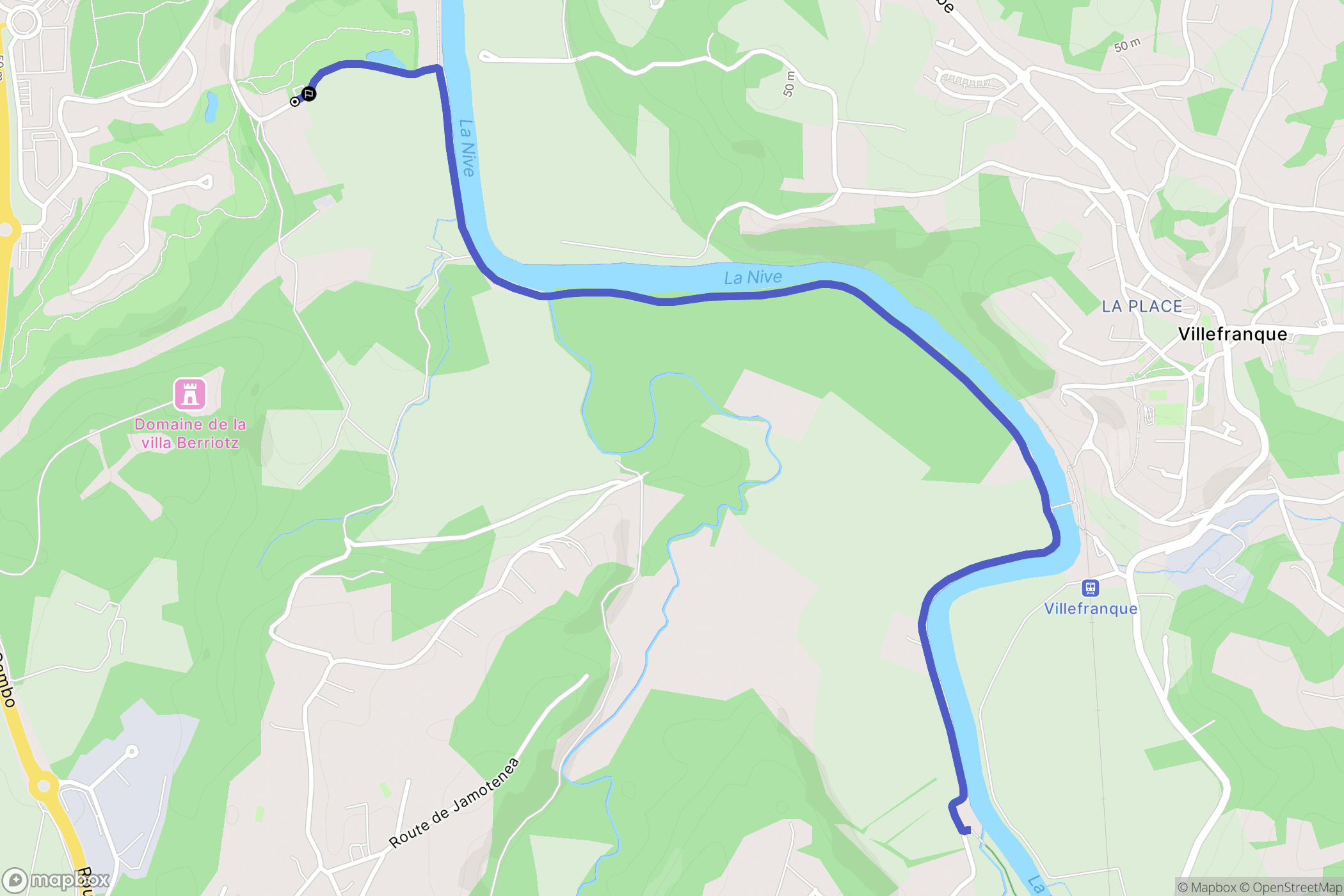 Bassussarry : carte du parcours de randonnée - France