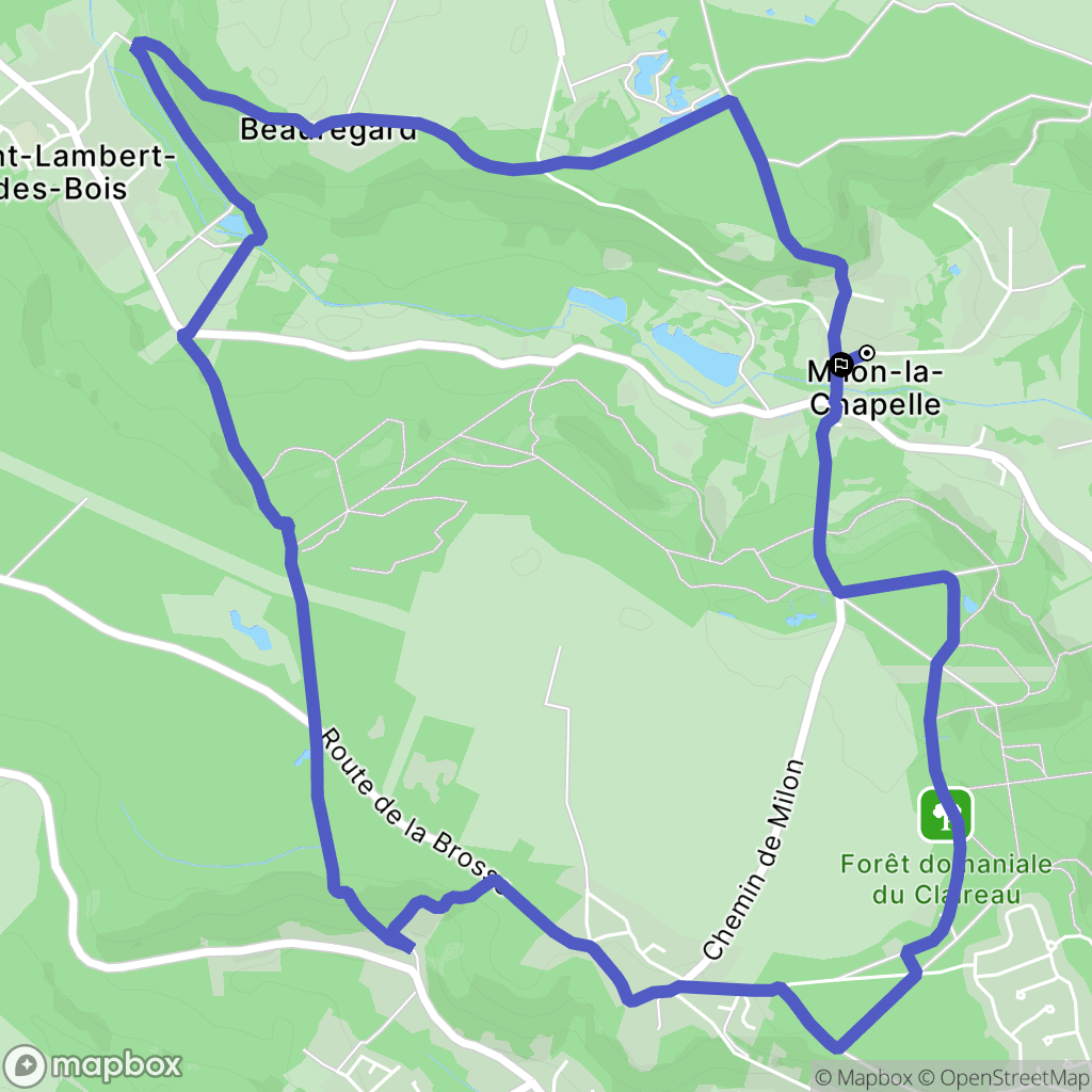 Milon-la-Chapelle : carte du parcours de randonnée - France