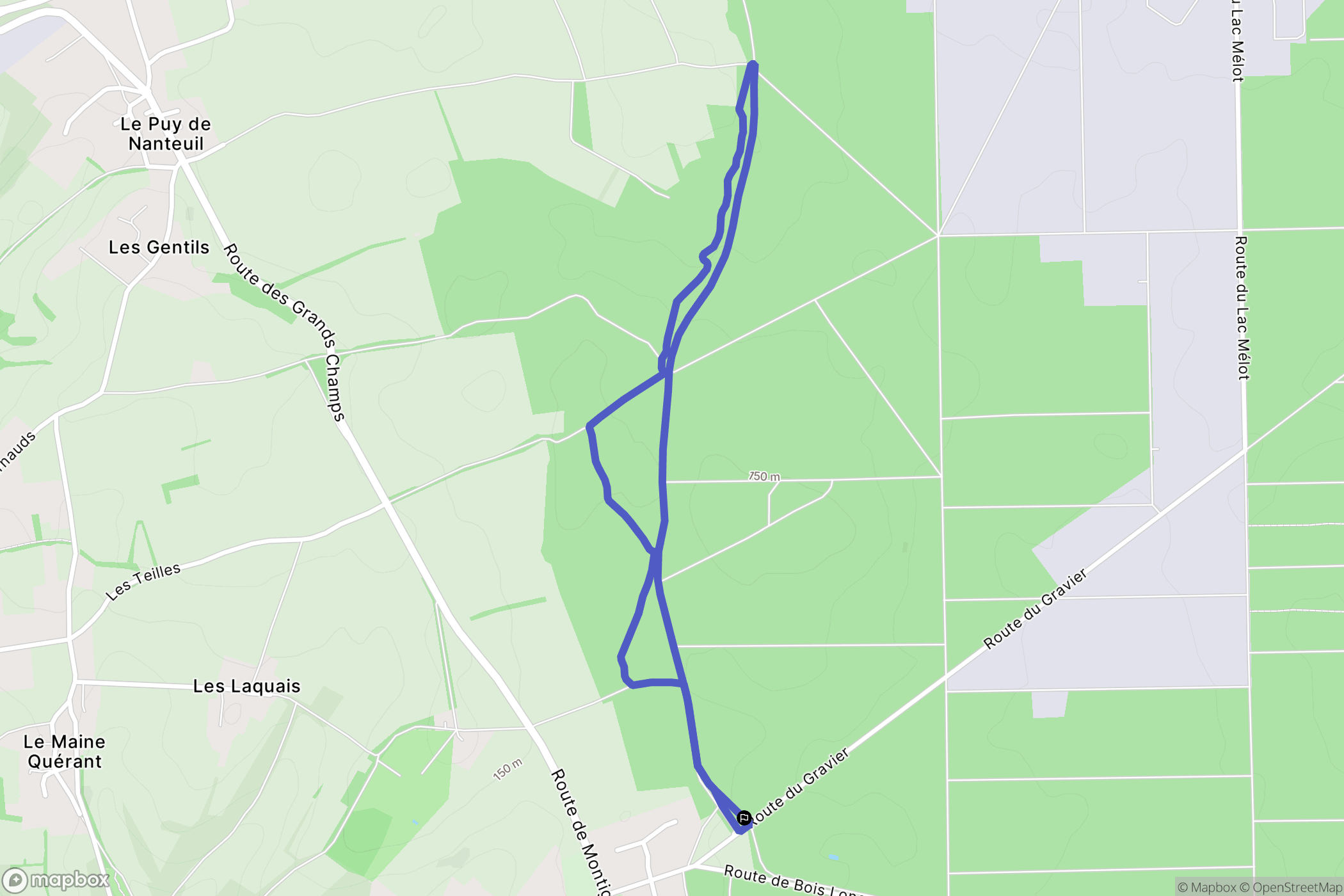 Mornac : carte du parcours de randonnée - France