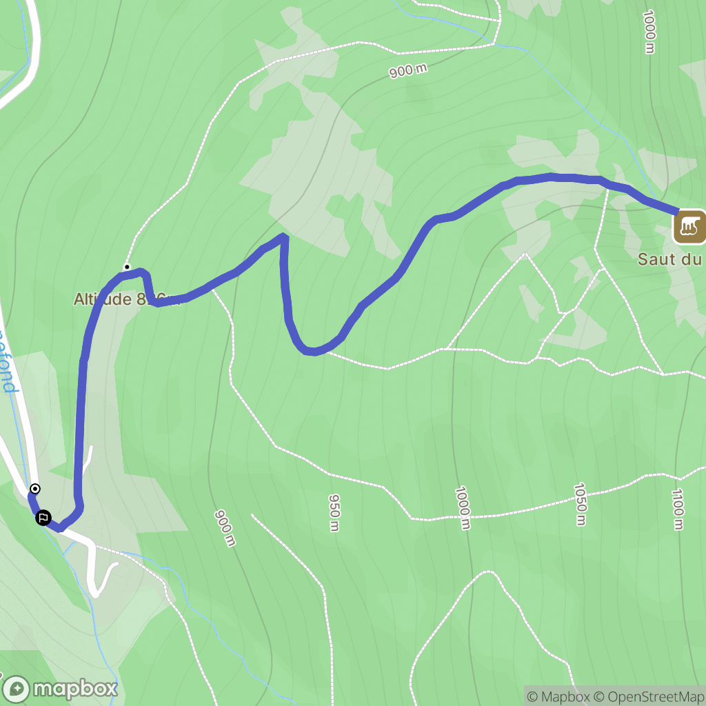 La Valla-en-Gier : carte du parcours de randonnée - France