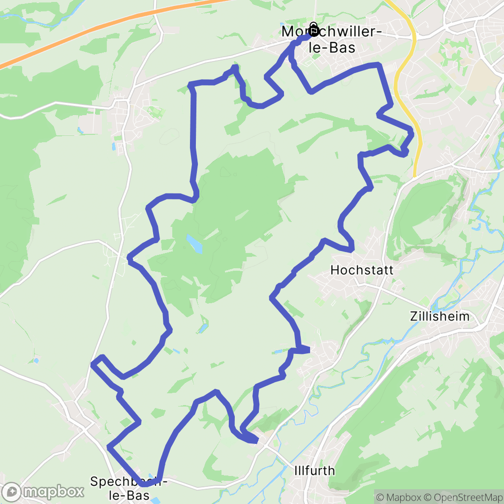 Morschwiller-le-Bas : carte du parcours de randonnée - France