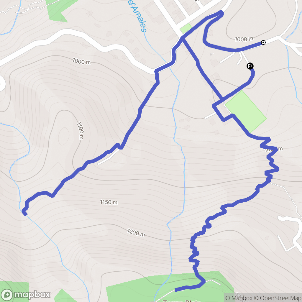 Salazie : carte du parcours de randonnée - France
