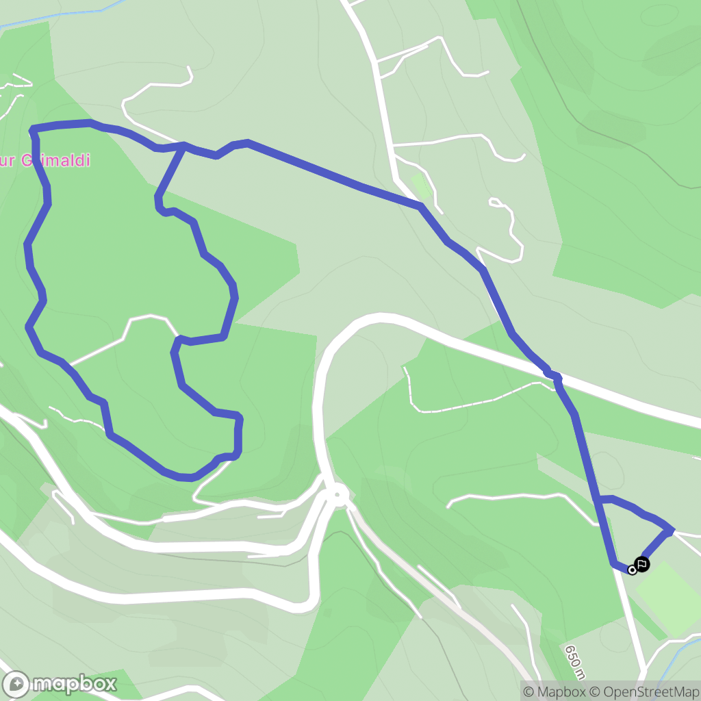 Tourtour : carte du parcours de randonnée - France