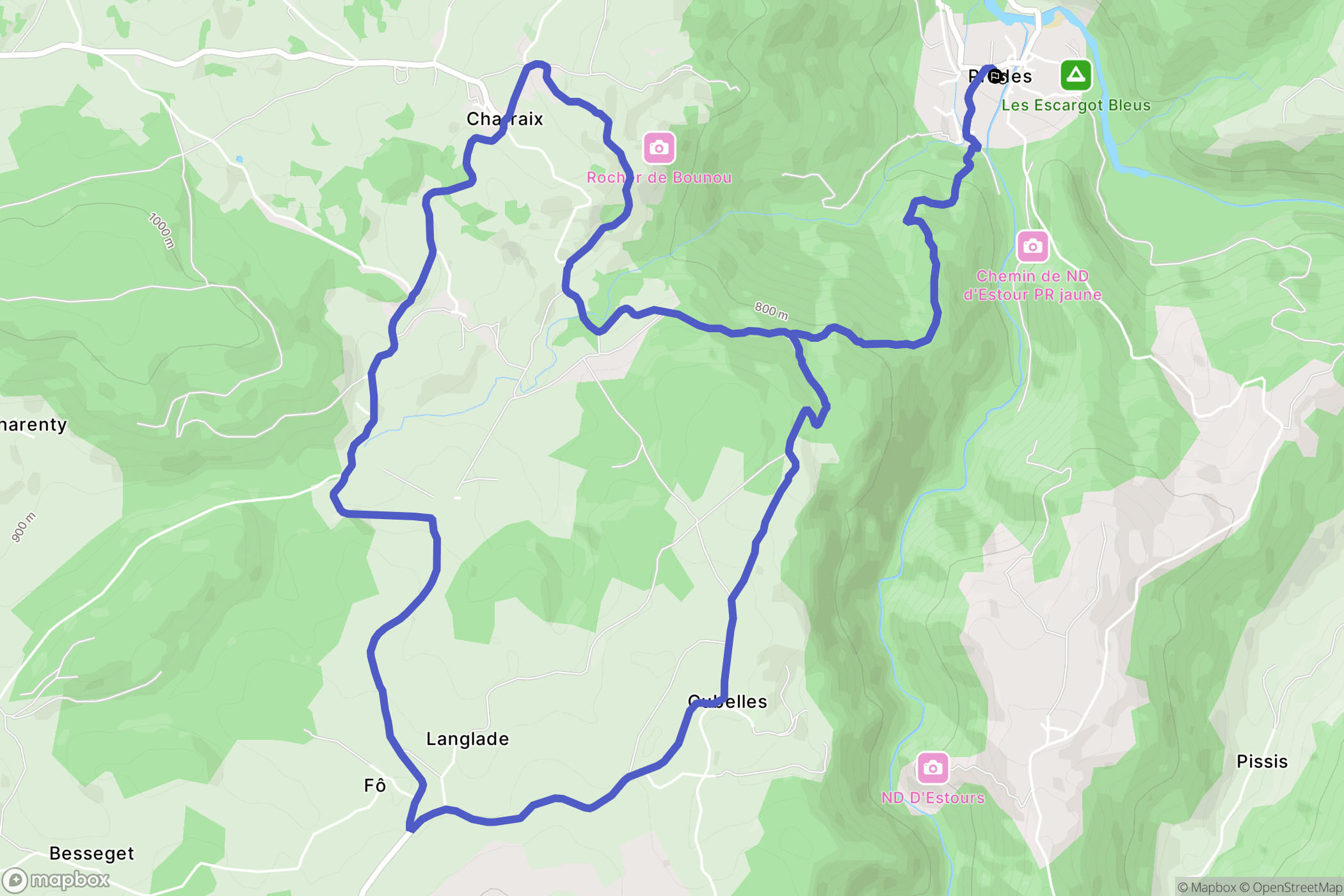 Prades: routekaart voor buitenactiviteiten - France