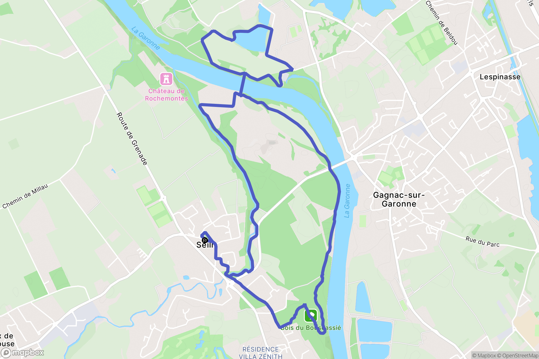 Seilh : carte du parcours de randonnée - France