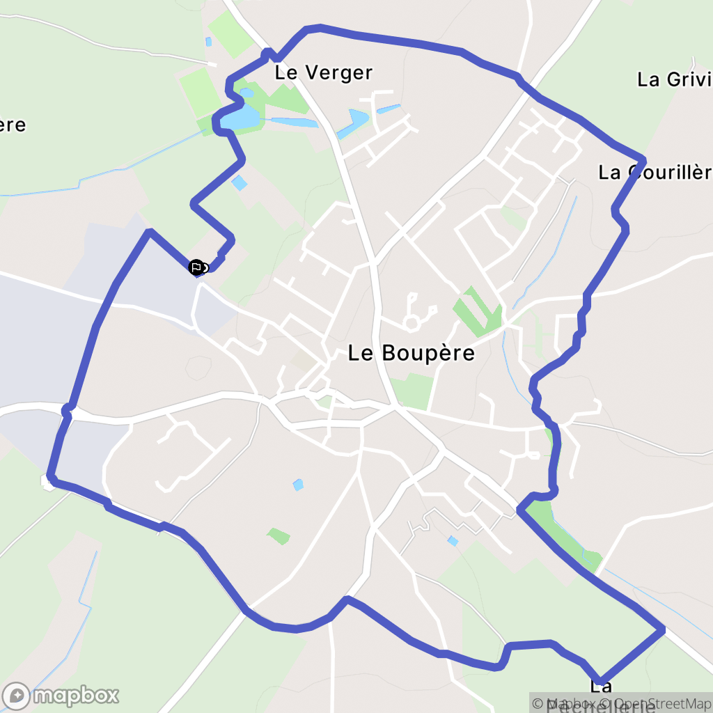 Le Boupère : carte du parcours de randonnée - France