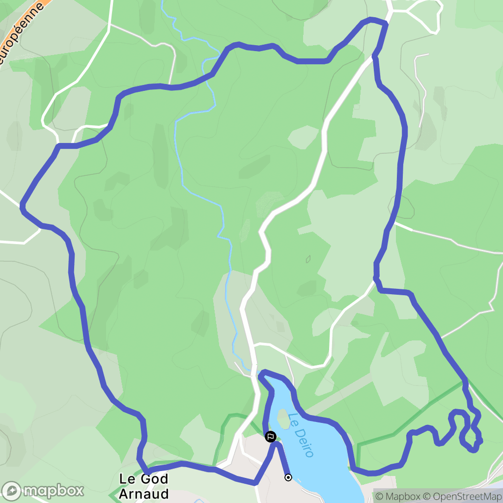 Égletons : carte du parcours de randonnée - France