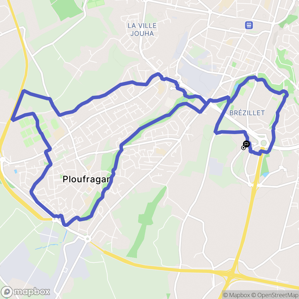 Trégueux : carte du parcours de randonnée - France