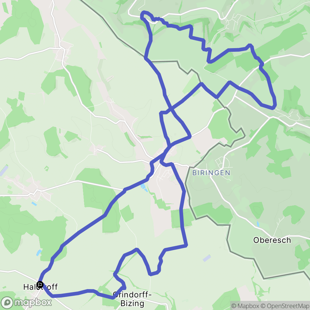 Halstroff : carte du parcours de randonnée - France