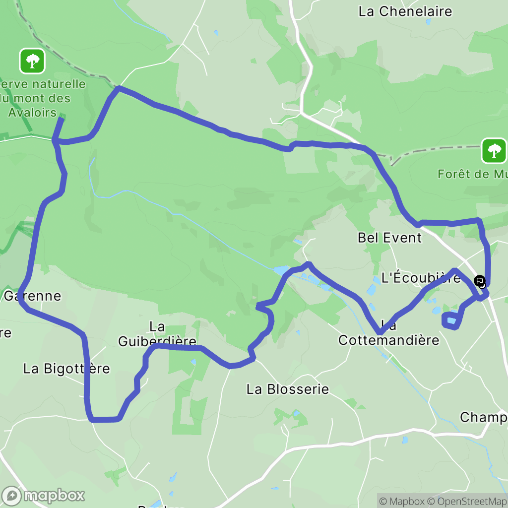 Champfrémont : carte du parcours de randonnée - France