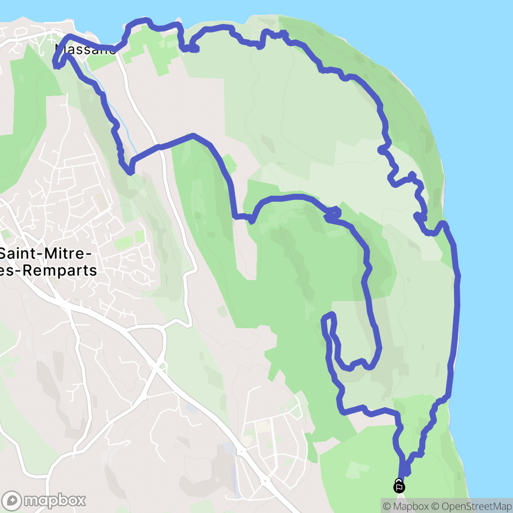 Martigues : carte du parcours de randonnée - France