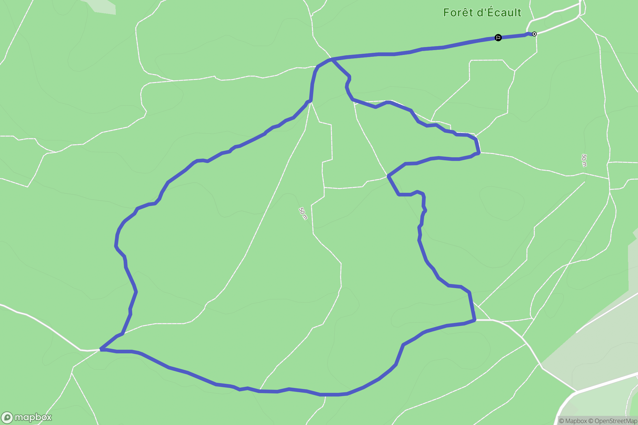 Saint-Étienne-au-Mont : carte du parcours de randonnée - France