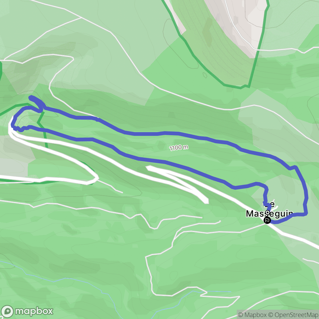 Lanuéjols : carte du parcours de randonnée - France